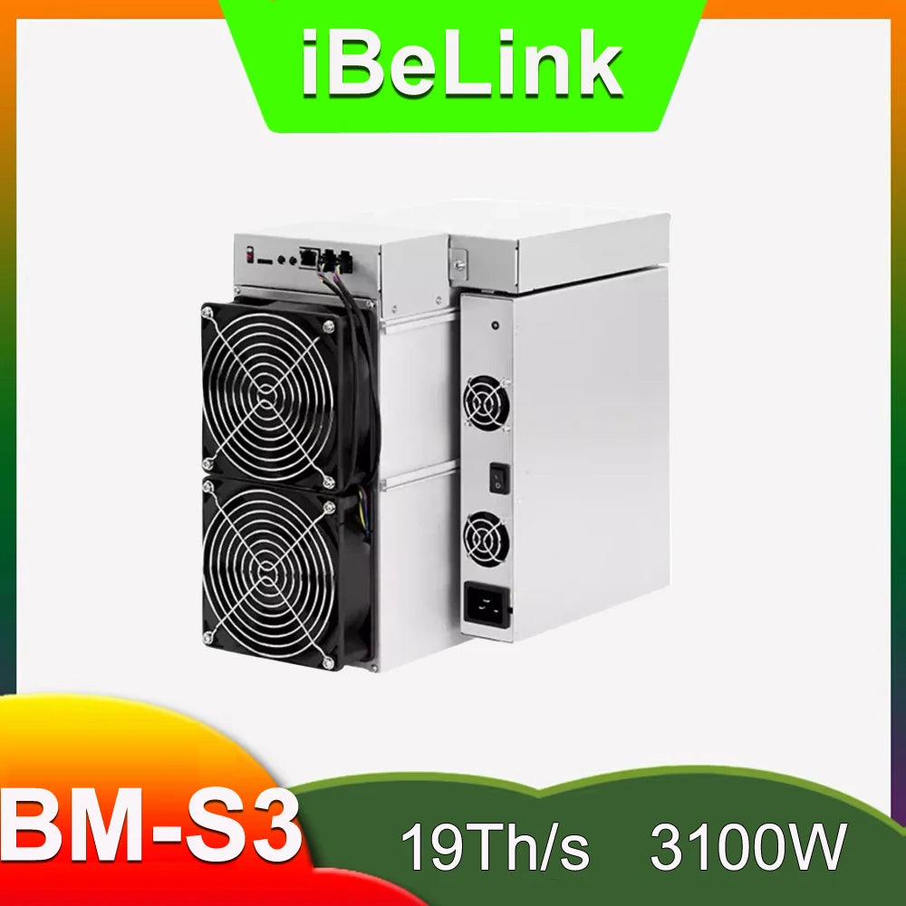 New iBeLink BM S3 19TH/s 3100W Siacoin Miner with PSU Blake2B SC Miner Hardware iBelink BMS3 Sia Miner Than Goldshell SC LITE