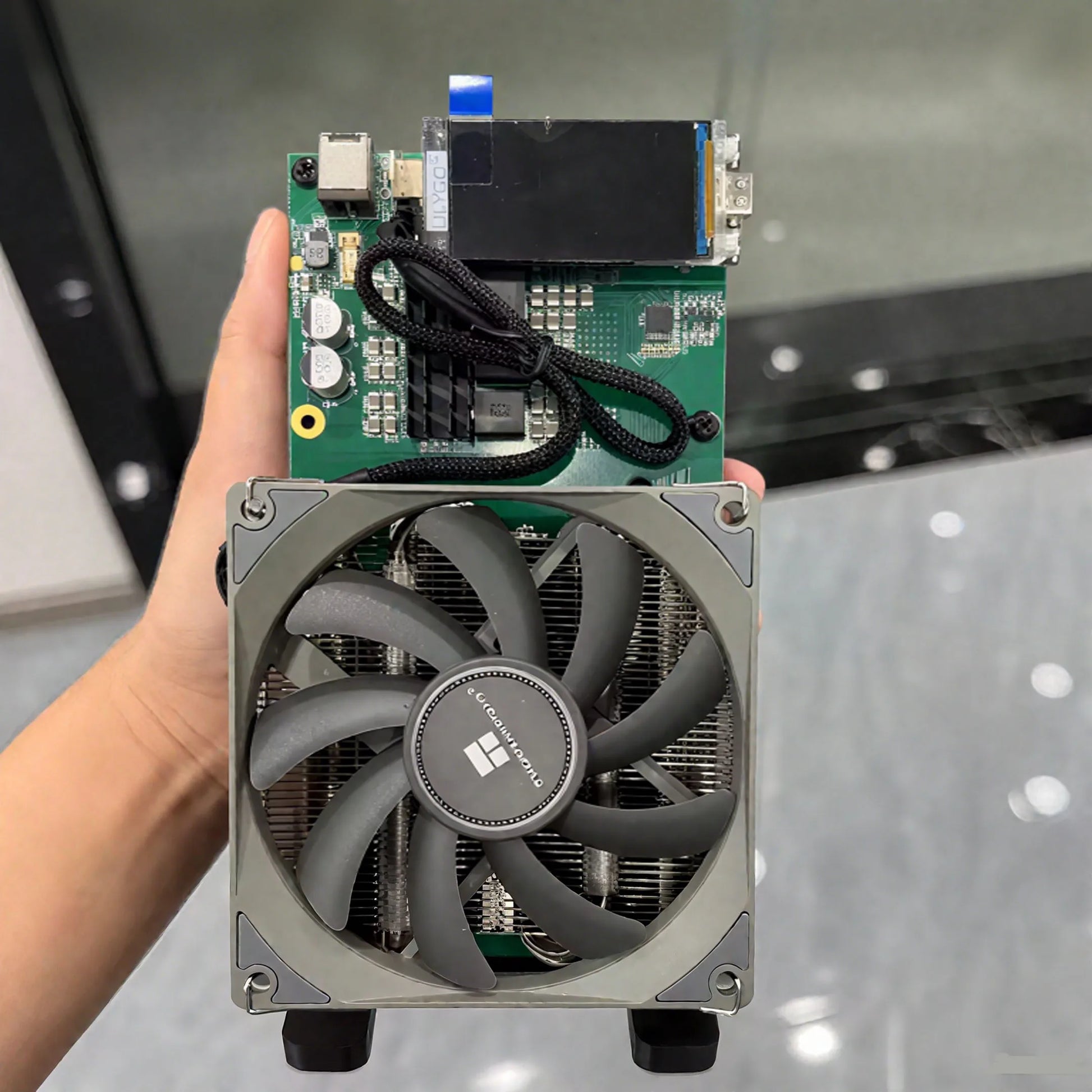 New Arraive NerdQaxe++4.8TH/s Bitcoins Miner 4Pieces BM1370 Asic Chip Solo BTC 80W 2.4G WiFi Open-Source Mining Machine With PSU