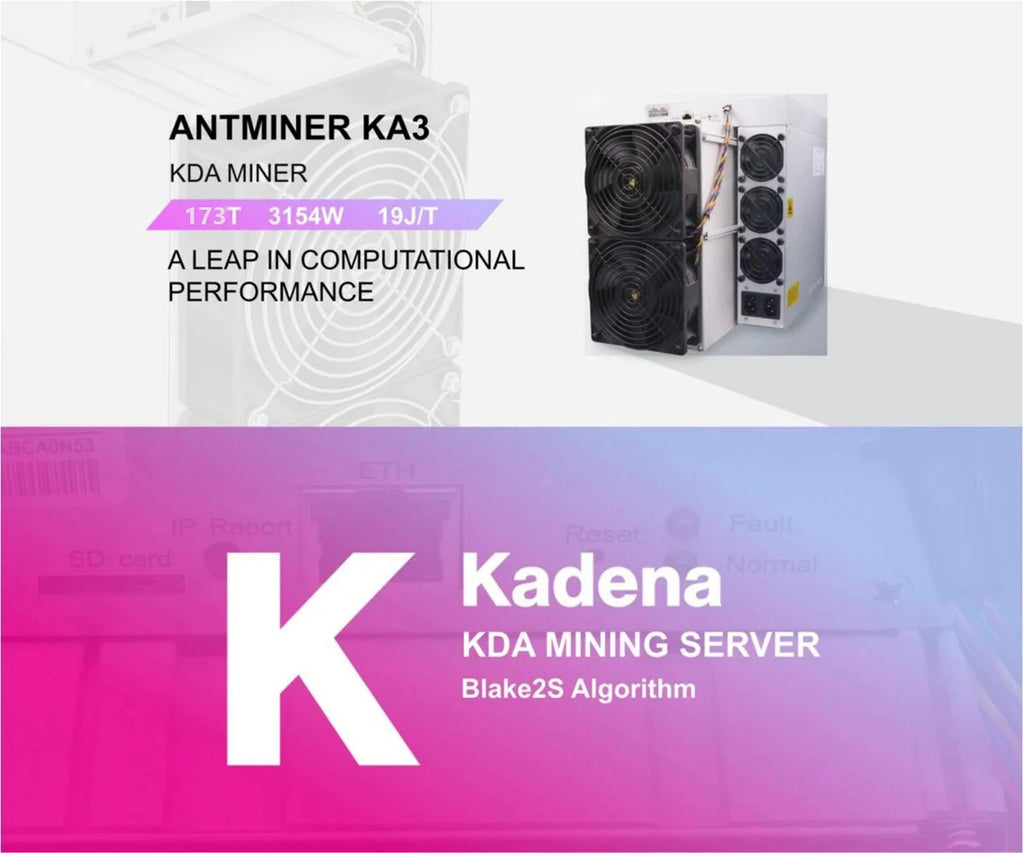 Bitmian Antminer KA3 173Th/s 3154W Blake2S Algorithm (KADENA) Most Efficient KAD Miner KDA Mining Machine Antminer KDA KA3 173T