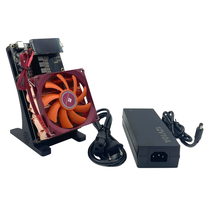 2025 New Arrival Bitaxe NerdQaxe++ Hydro Asic Miner 4.8T 78W Mining Powerful Bitcoin Solo BTC Miner With Power Supply Home Miner