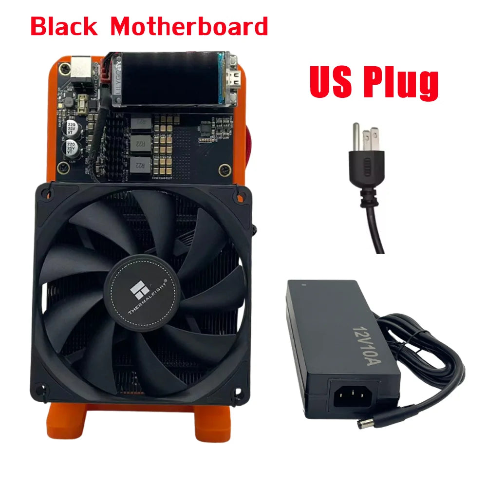 2 Fans Bitaxe NerdQaxe++ Hydro 4.8T Liquid-Cooled Bitcoin Miner with 4*BM1370 ASIC Chips 2.4G WiFi Crypto Machine for Mining