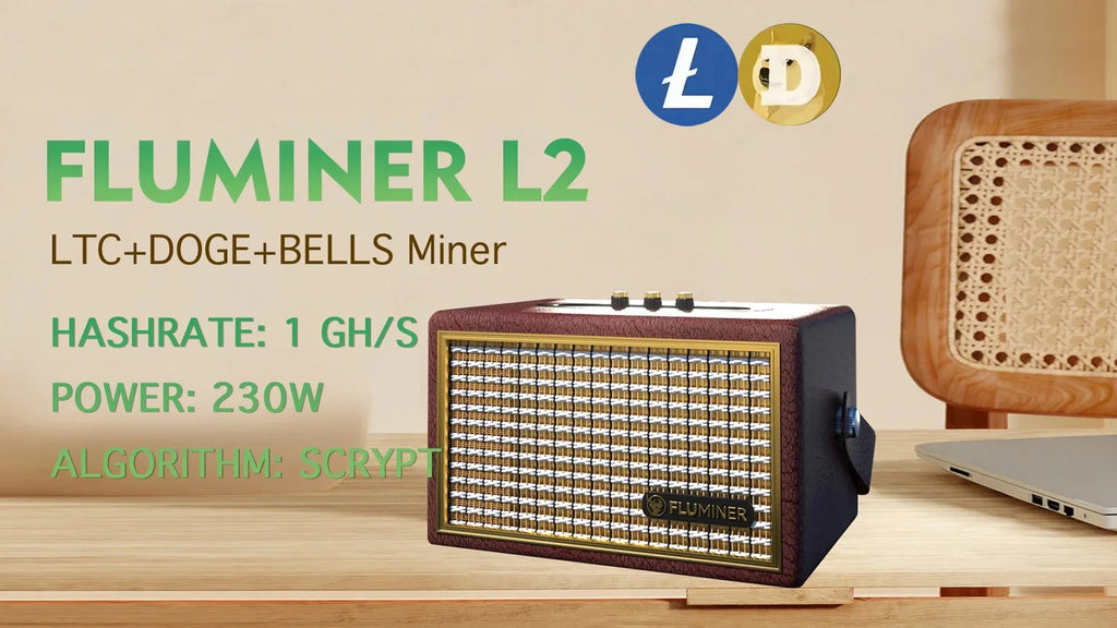 Fluminer L2 1G/s 230W Litecoin Dogecoin Belcoin Home Miner Asic Mining Machine May Batch Delivery