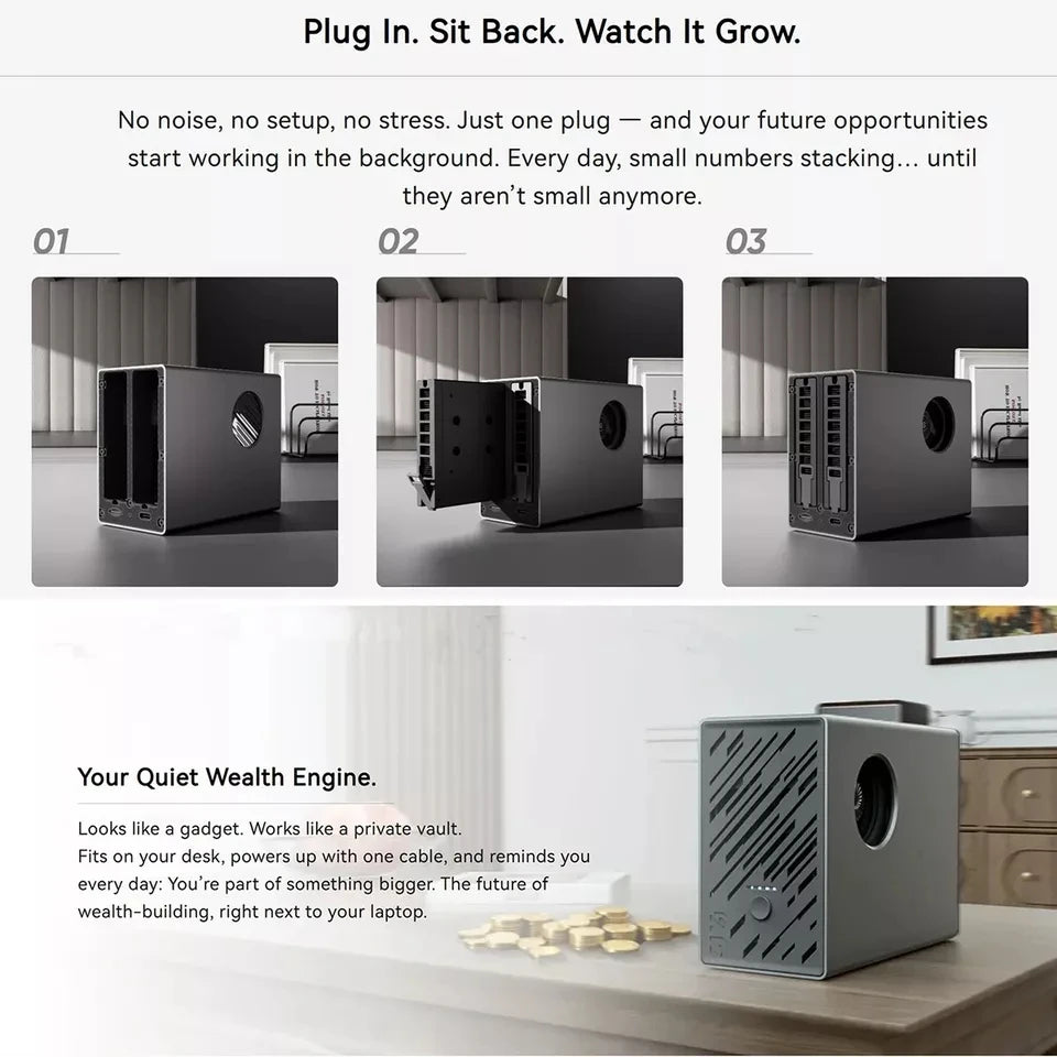 in Stock Goldshell BYTE (Aleo & Doge Dual-Algorithm) DG CARD 80Mh/s AE CARD 5.5Mh/s Aleo & Doge 140W Mining Machine