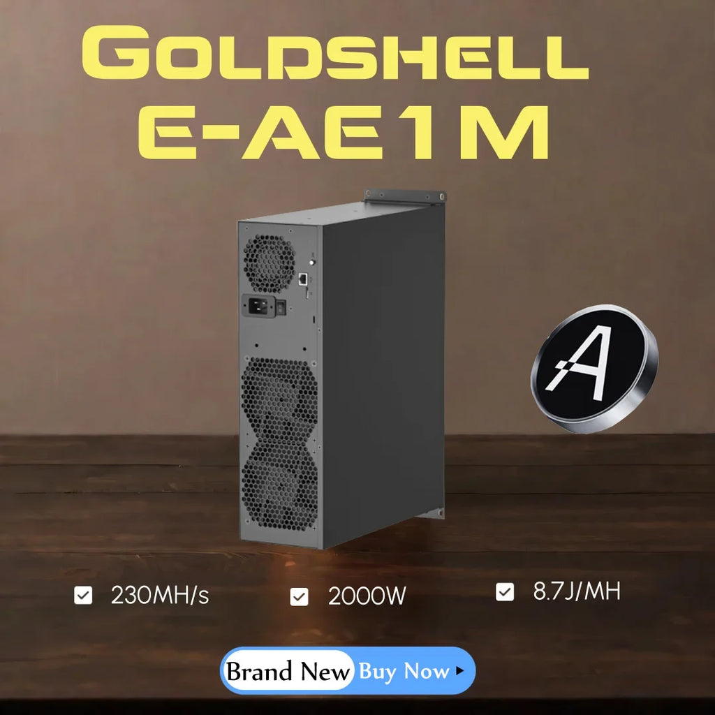 New Goldshell E-AE1M 230MH/s 2000W 8.7J/MH 220V Aleo Asic Miner Scrypt Algorithm ALEO Mining ALE0 Miner Goldshell E AL1M