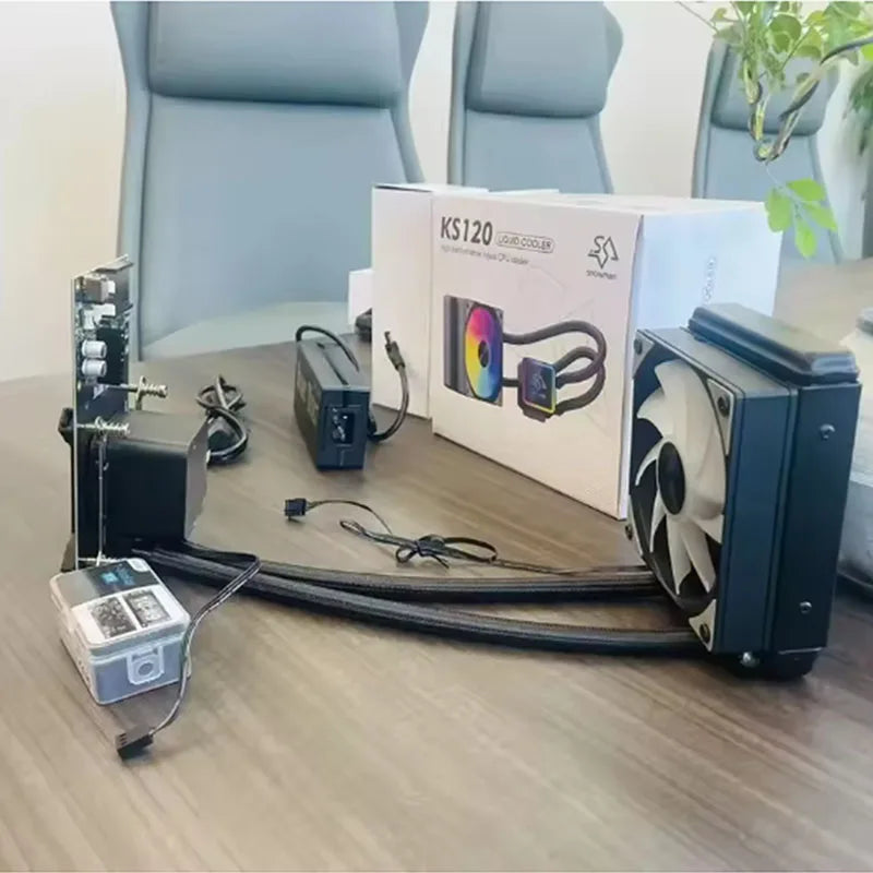 New Arrival Bitaxe Gammer NerdQaxe++ Hydro 4.8T 78W Water Cooling Prevent Overheating BTC Mining Bitaxe Miner