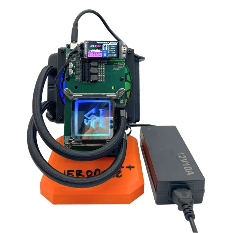 New Bitaxe Miner NerdQaxe++ 4.8Th/s BTC Coin Mining Machine Hydro Liquid Cooler Bitcoin Asic Miner with Power Supply