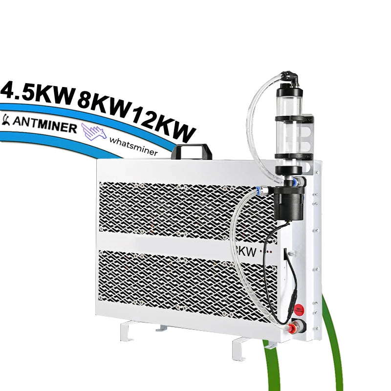 4.5KW 8KW 12KW Water Cooling Row Kit, Liquid Cooling Radiator Kit for Antminer S19 Hyd S19 XP Hyd Whatsminer M33S++ M53 M53S+,