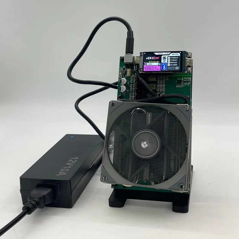 Bitaxe NerdQaxe++ 4.8TH/s Bitcoins Miner 4 Pieces BM1370 Asic Chip Solo BTC 80W 2.4G WiFi Open-Source Mining Machine With PSU