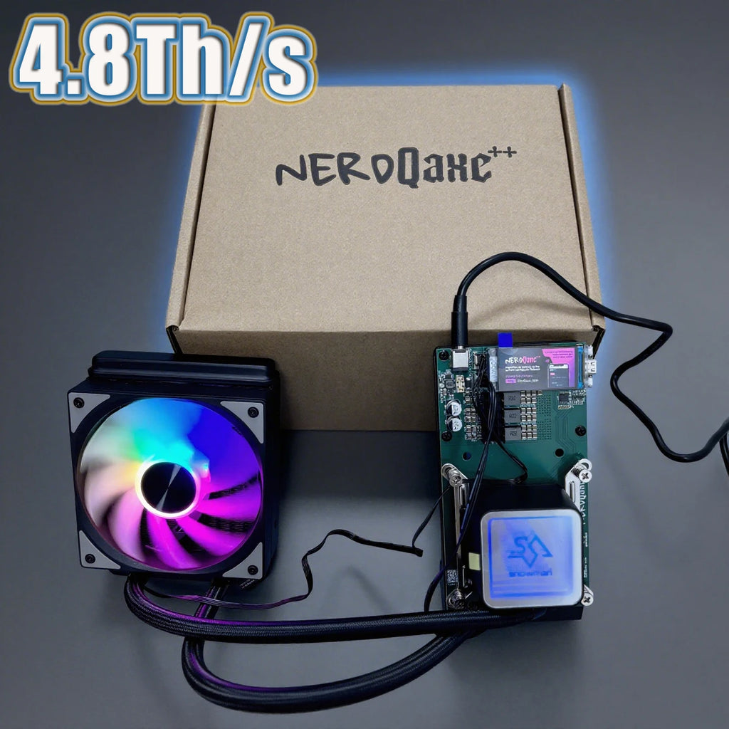Hydro Cooling Bitaxe NerdQaxe++ ASIC Miner 4.8TH/s NerdQAxe+ + BTC Solo Miner With All kinds of Plug Water Cooling NerdQAxe