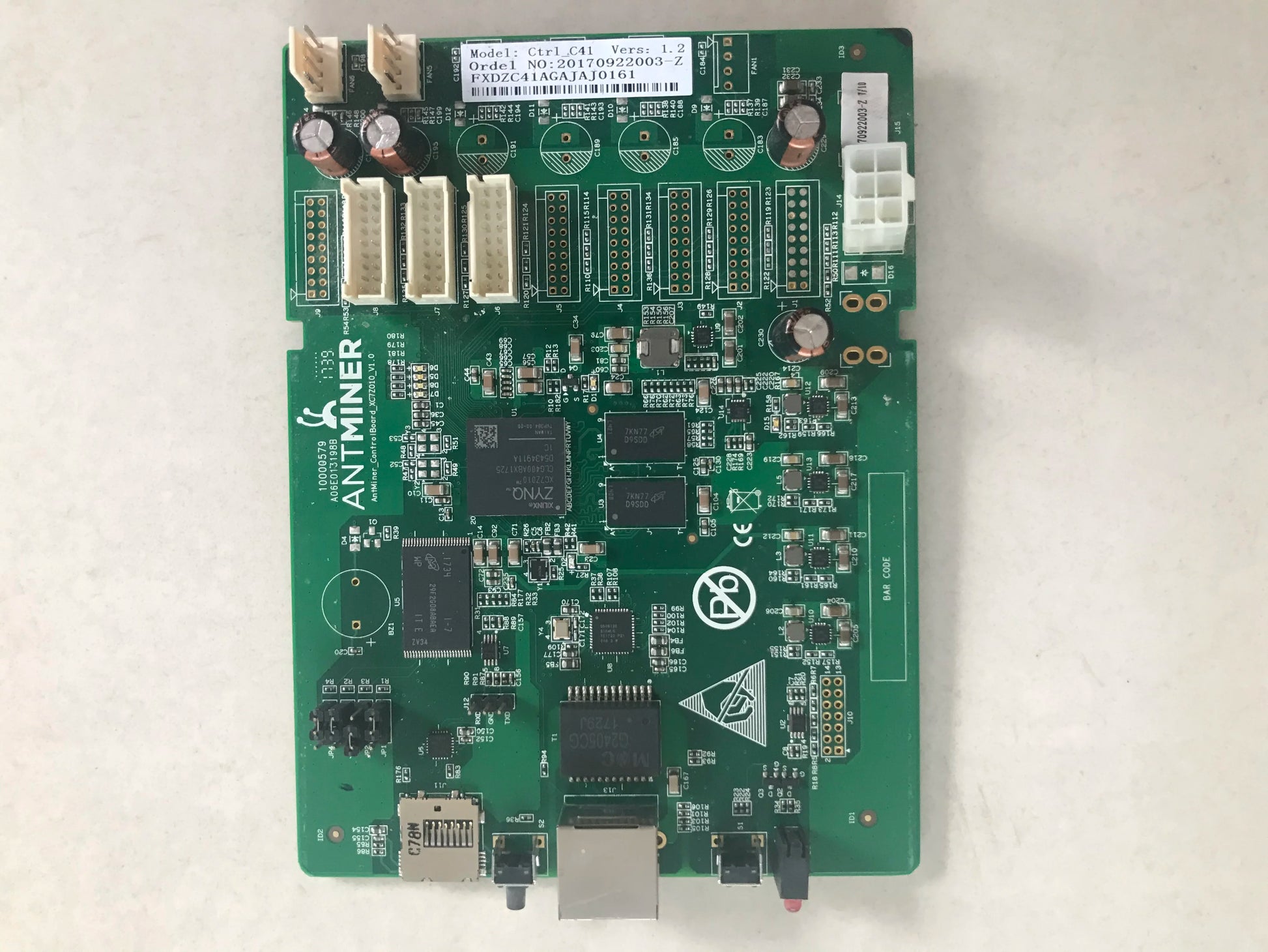 Bitmain Antminer S9 S9I S9J Control Board Good Working Condition Main chip ZYNQ XC7Z010