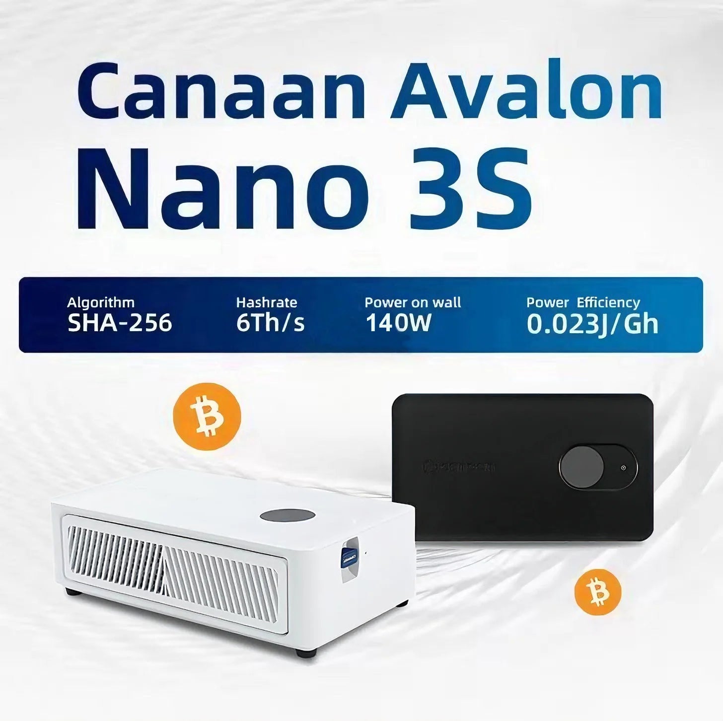 New Canaan Avalon Nano 3S 6Th/s 140W Nano3 4Th/s BTC Miner Cheep Bitcoin Miner Home Office Heater with PSU for Home Use