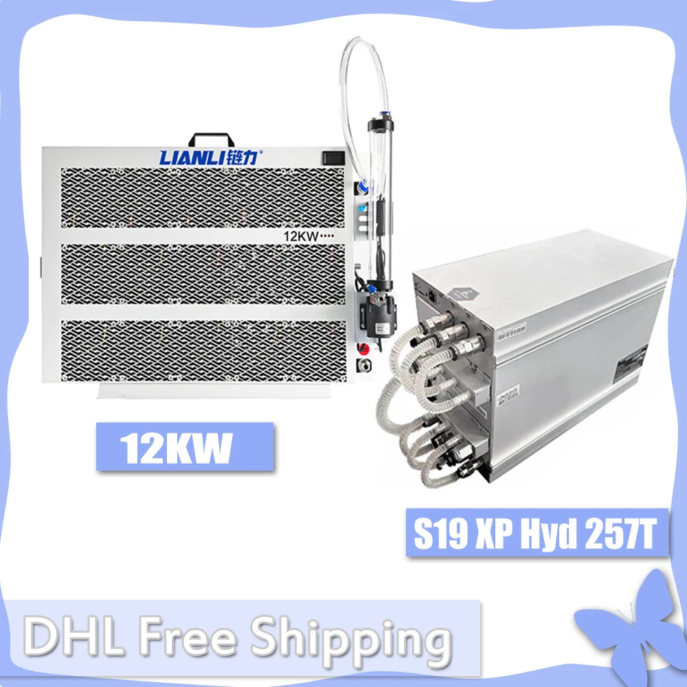 Antminer S19 XP Hyd 257Th/s Water Cooling 12KW Water Cooling Row Miner Liquid Cooling Radiator Kit,In Stock