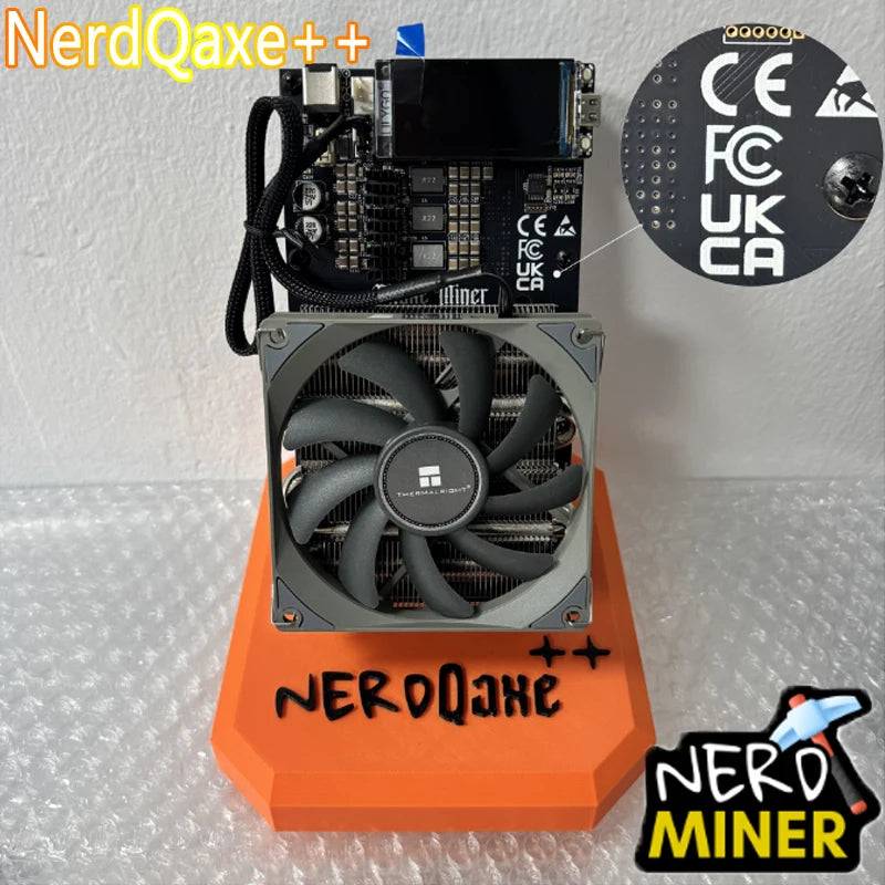 Bitaxe NerdQaxe++ 4.8TH/s Bitcoins Miner 4 Pieces BM1370 Asic Chip Solo BTC 80W 2.4G WiFi Open-Source Mining Machine With PSU