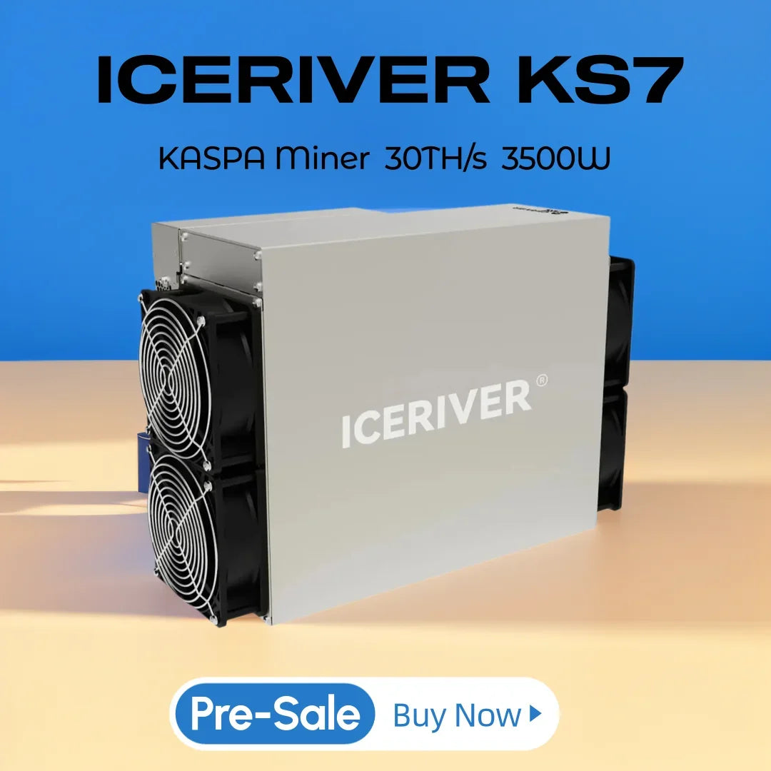 Pre-Sale April Batch ICERIVER KAS KS7 30TH/s 3500W ASIC KAS Miner With PSU ICERIVER KS7 Kaspa Mining Machine Kaspa Miner