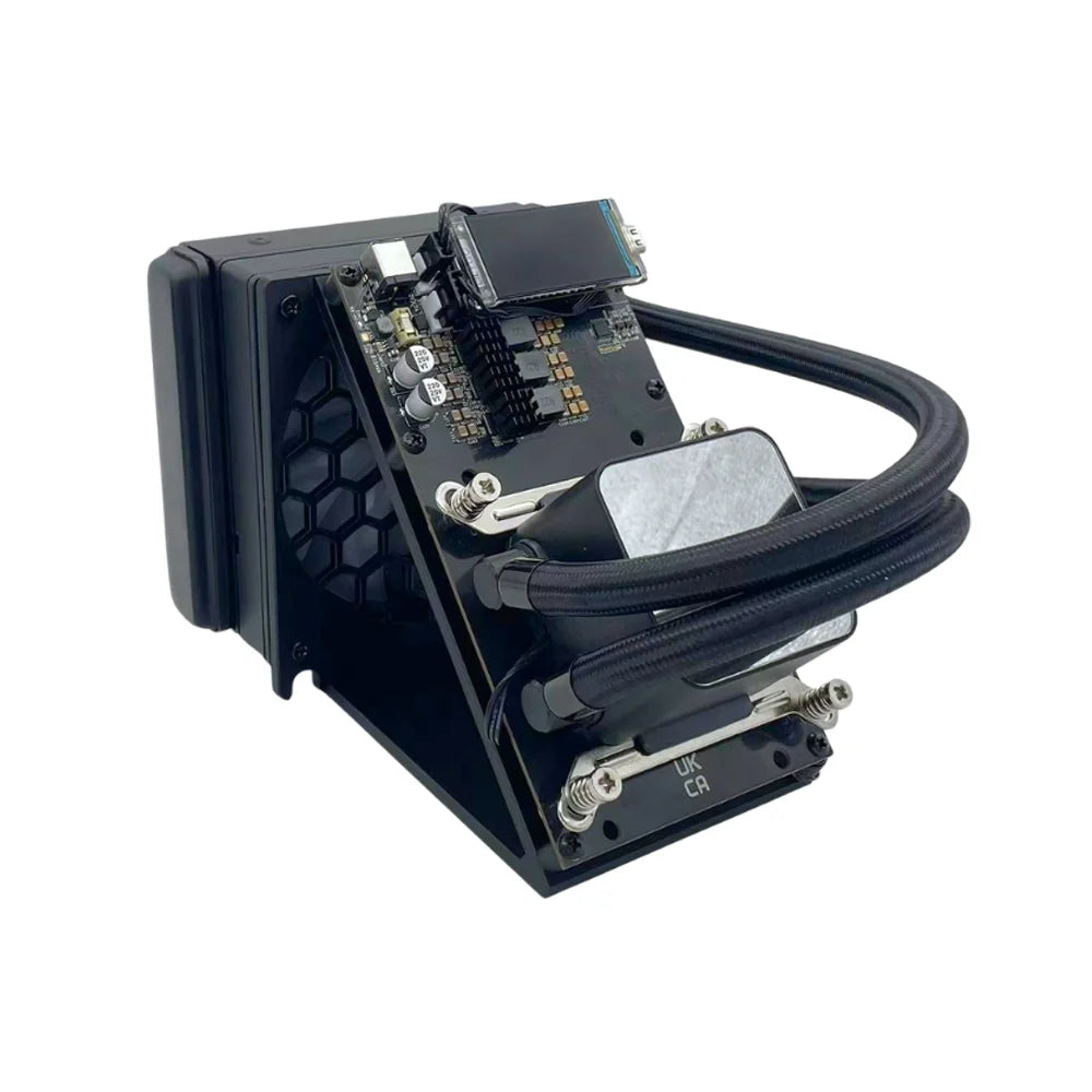 The Newest Triangular Bracket Hydro Cooling Bitaxe NerdQaxe++ ASIC Miner 4.8TH/s BTC Solo Miner  Water Cooling NerdQAxe