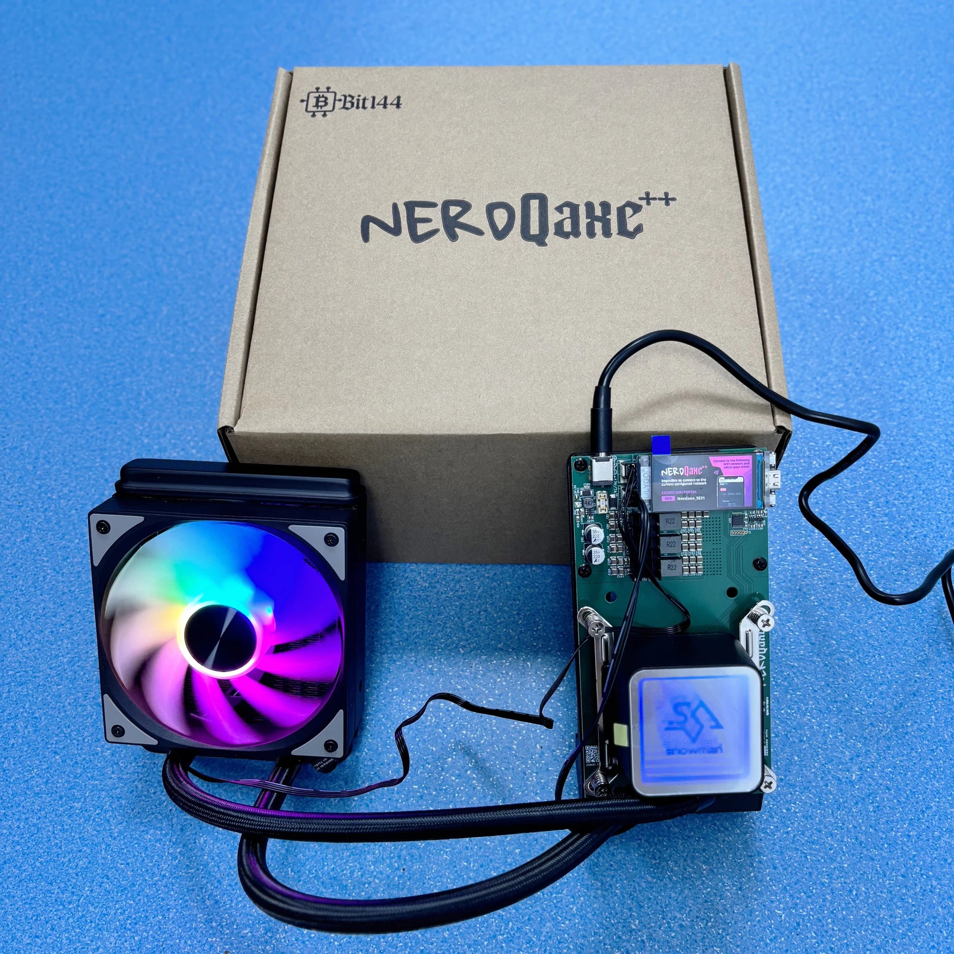 Hydro Cooling Bitaxe NerdQaxe++ ASIC Miner 4.8TH/s NerdQAxe+ + BTC Solo Miner With All kinds of Plug Water Cooling NerdQAxe