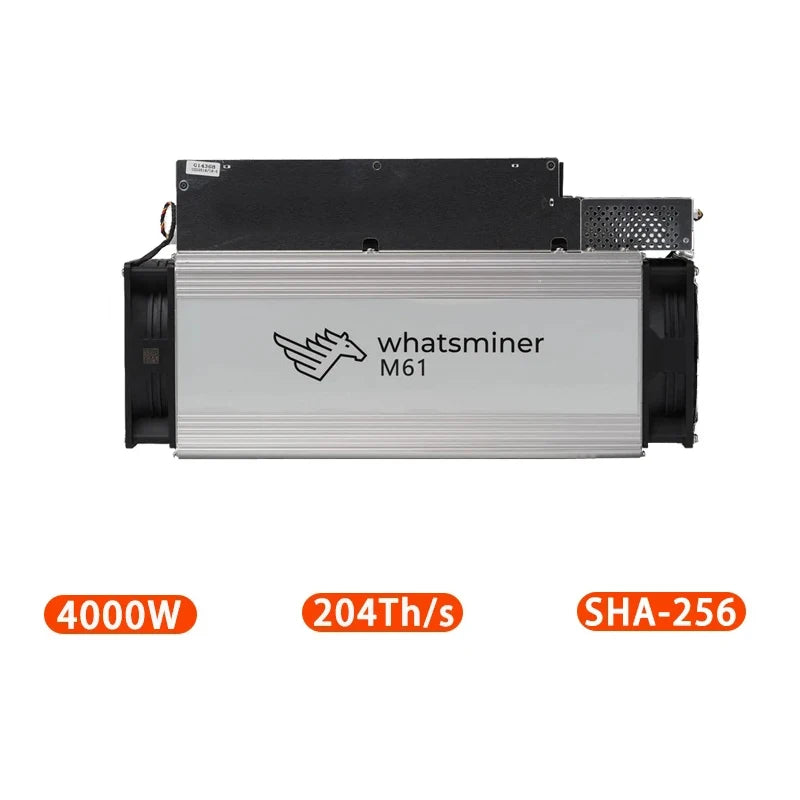 New BTC Miner Whatsminer M61 204Th/s 206Th 4000W Bitcoin miner SHA-256 Crypto BTC Mining Server MicroBit M61 ASIC Bitcoin Mining