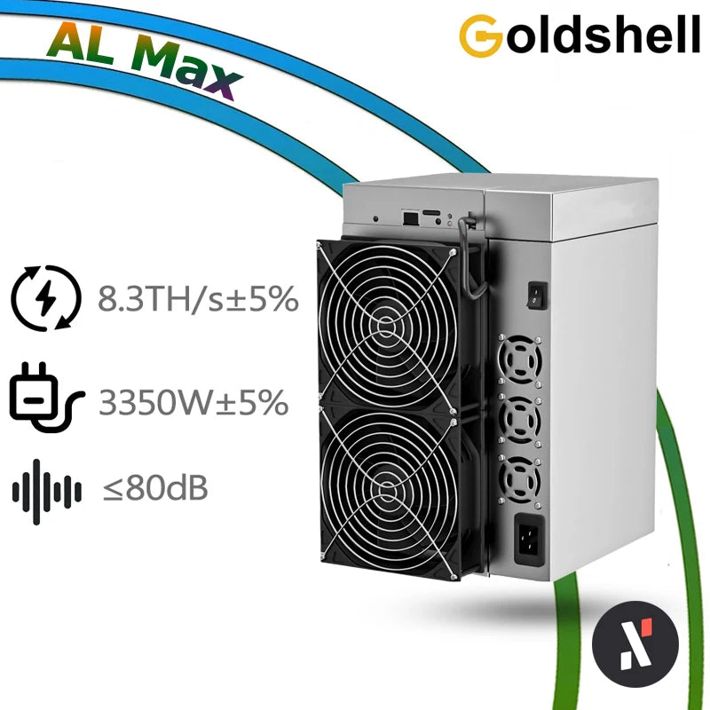 Goldshell AL Max 8.3Th/s 3350W Alephium ALPH Miner Blake3 Algorithm with Power Supply