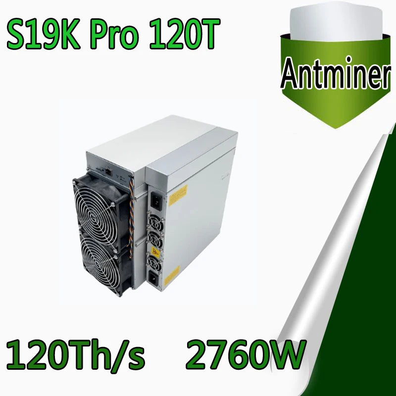 In Stock New S19kpro 120T Miner, Antminer S19K Pro 115T 110T 2760W Asic Miner Crypto Bitcoin Mining Machine