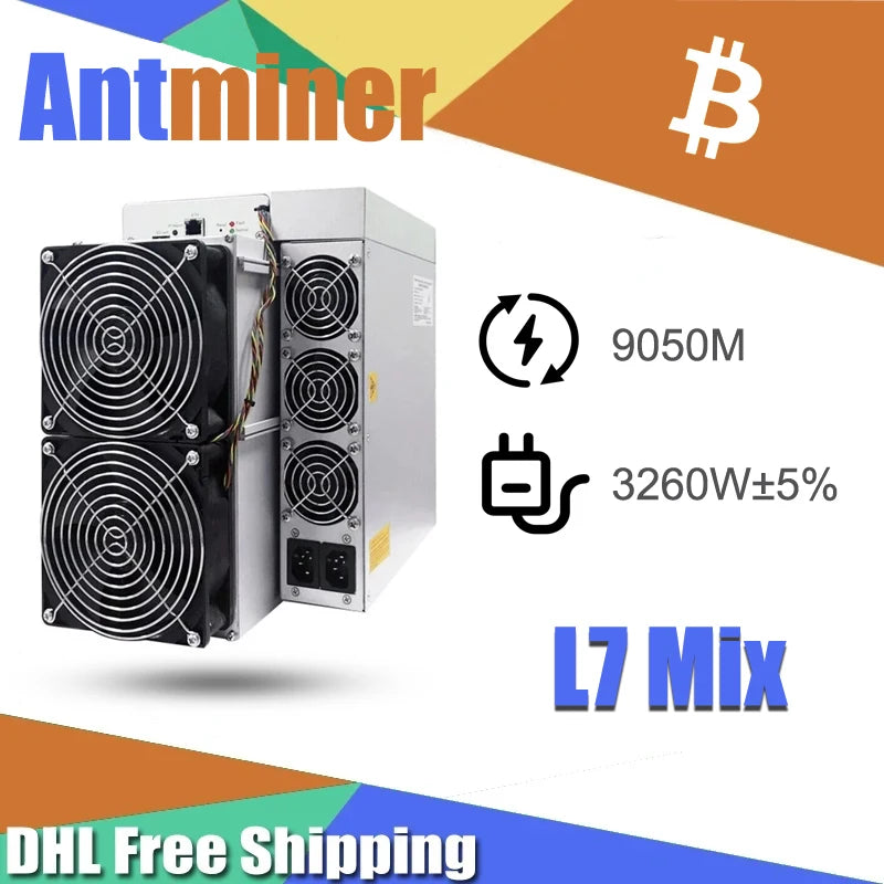 in Stock Bitmain Antminer L7 9500M 9050M Asic Miner Cryptocurrencies Mining DOGE LTC Mining Machine