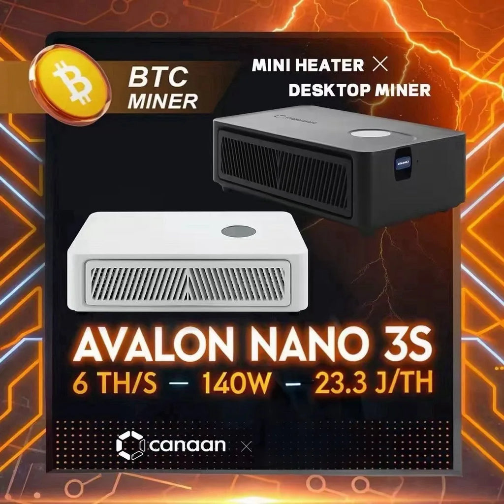 Canaan Avalon Nano 3S 6TH/s 140W Bitcoin Miner Black in Stock Ship within 24 hours