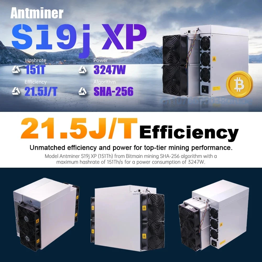 BTC Miners Bitmain Antminer S19j XP 136TH/s 3247W Asic Miner BTC Crypto Miner Antminer S19Jxp Bitcoin Miners Machine Antminer