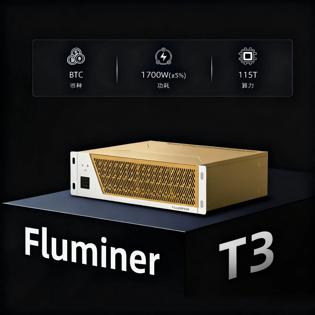 2025 Brand New Fluminer T3 115Th Home Bitcoin ASIC Miner 1700W Low Power Consumption for Profitable Home BTC Mining