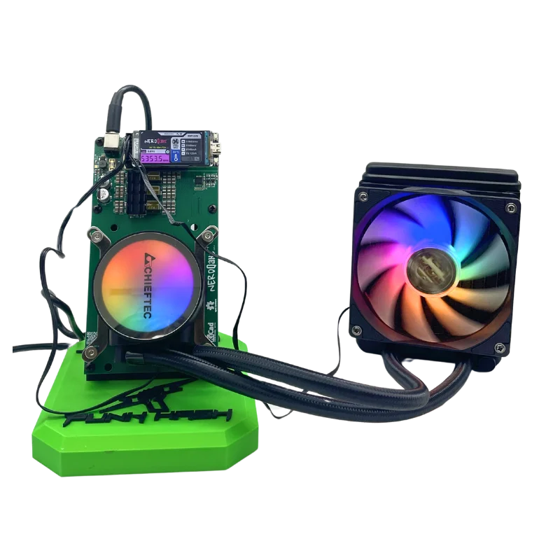 Bitaxe NerdQaxe++ Hydro Cooling ASIC Miner – 4.8TH/s NerdQAxe+ + Water Cooling With All kinds of Plug NerdQAxe