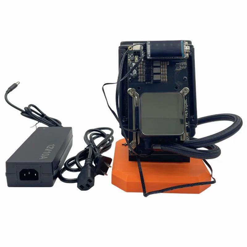 2025 New Arrival Bitaxe NerdQaxe++ Hydro Asic Miner 4.8T 78W Mining Powerful Bitcoin Solo BTC Miner With Power Supply Home Miner