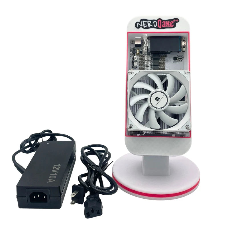 New Bitaxe NerdQaxe++ 4.8TH/s 68w Bitcoins Miner 4 PCS BM1370 Asic Chip Solo BTC miner With 120W Power Supply