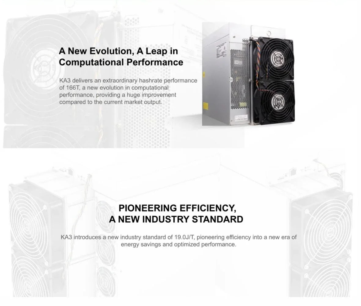 Bitmian Antminer KA3 173Th/s 3154W Blake2S Algorithm (KADENA) Most Efficient KAD Miner KDA Mining Machine Antminer KDA KA3 173T